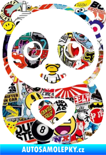 Samolepka Panda 008 roztomilá Sticker bomb