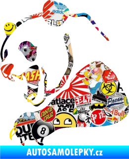 Samolepka Panda 010 levá Sticker bomb