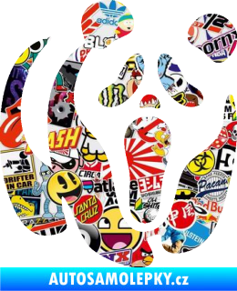 Samolepka Panda 014 pravá maska Vřískot Sticker bomb