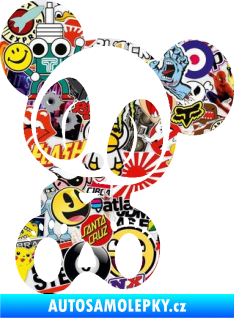 Samolepka Panda JDM pravá Sticker bomb