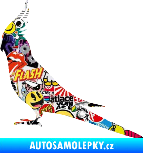 Samolepka Papoušek 002 levá Sticker bomb