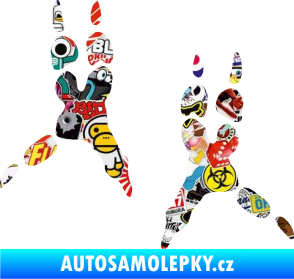 Samolepka Papoušek 008 stopy levá Sticker bomb