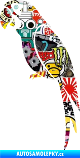 Samolepka Papoušek 009 levá Sticker bomb