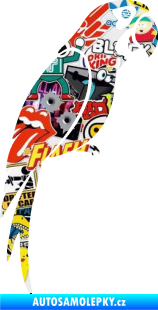 Samolepka Papoušek 009 pravá Sticker bomb