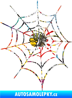 Samolepka Pavouk 016 pravá s pavučinou Sticker bomb
