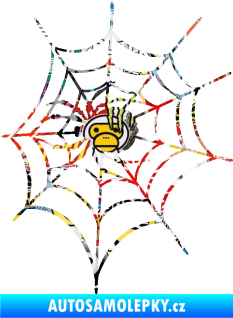 Samolepka Pavouk 016 levá s pavučinou Sticker bomb