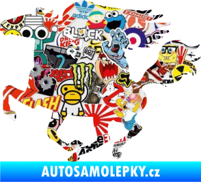 Samolepka Pegas 001 levá okřídlený kůň Sticker bomb