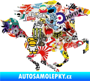 Samolepka Pegas 001 pravá okřídlený kůň Sticker bomb
