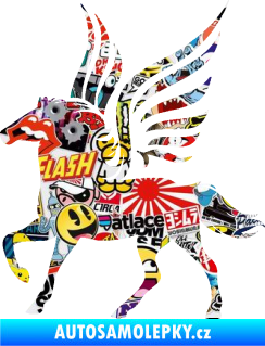 Samolepka Pegas 002 levá okřídlený kůň Sticker bomb