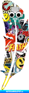 Samolepka Peříčko 001 levá Sticker bomb