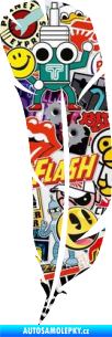 Samolepka Peříčko 002 levá Sticker bomb