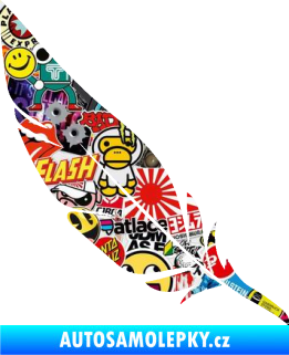 Samolepka Peříčko 004 levá Sticker bomb