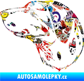 Samolepka Pes 002 levá Dalmatin Sticker bomb