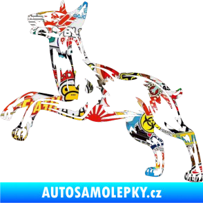 Samolepka Pes 015 levá Bulteriér Sticker bomb