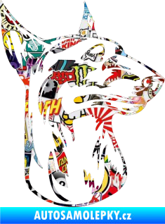 Samolepka Pes 016 pravá Bulteriér Sticker bomb