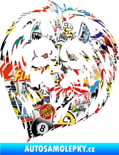 Samolepka Pes 030 pravá Čau Čau Sticker bomb