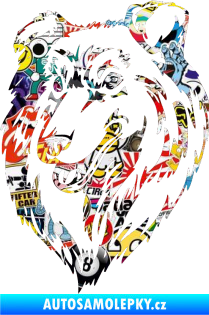 Samolepka Pes 036 levá Kolie Sticker bomb