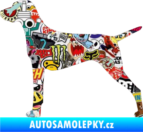 Samolepka Pes 052 levá Ohař Sticker bomb
