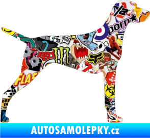 Samolepka Pes 052 pravá Ohař Sticker bomb