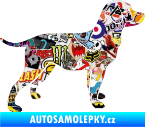 Samolepka Pes 062 pravá Labrador Sticker bomb