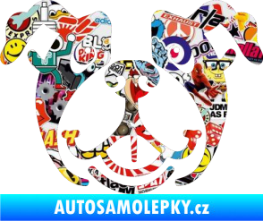 Samolepka Pes 069 Buldoček Sticker bomb