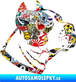Samolepka Pes 081 pravá Stafordširský bulteriér Sticker bomb