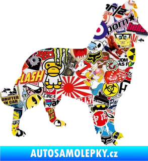 Samolepka Pes 084 pravá Kolie Sticker bomb