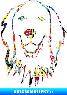 Samolepka Pes 085 levá Retrívr Sticker bomb