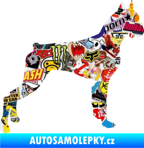 Samolepka Pes 087 pravá Boxer Sticker bomb