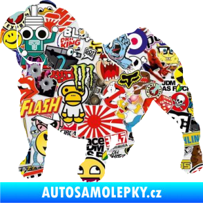 Samolepka Pes 089 levá Buldok Sticker bomb