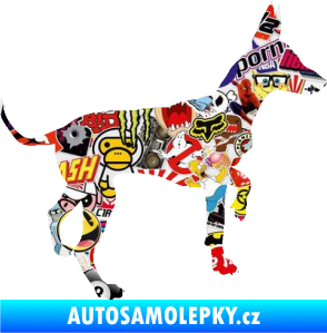 Samolepka Pes 093 pravá Pražský krysařík Sticker bomb