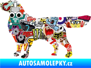 Samolepka Pes 111 levá Retrívr Sticker bomb