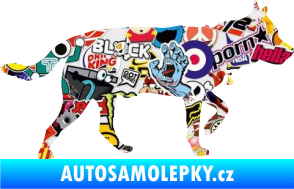 Samolepka Pes 121 pravá německý ovčák Sticker bomb