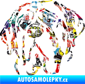 Samolepka Pes 125 levá anglický mastif Sticker bomb