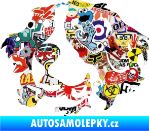 Samolepka Pes 131 levá bernský salašnický pes Sticker bomb