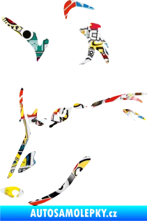 Samolepka Pes 159 levá vlk Sticker bomb