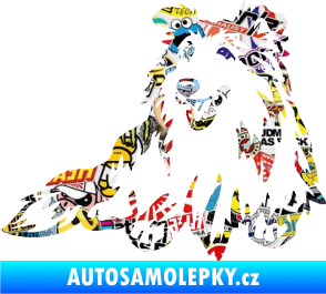 Samolepka Pes 162 levá sheltie Sticker bomb