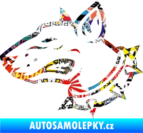 Samolepka Pes 167 levá pitbull Sticker bomb