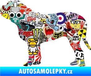 Samolepka Pes 170 levá Bordeauxská doga Sticker bomb