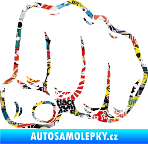 Samolepka Pěst 003 pravá Sticker bomb