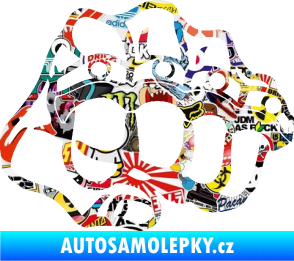 Samolepka Pěst boxer pravá Sticker bomb