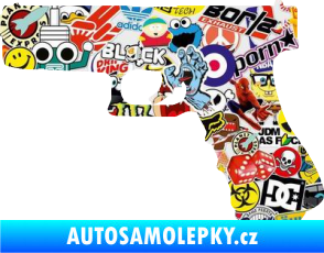 Samolepka Pistole 001 levá Sticker bomb