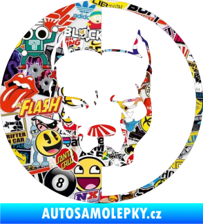 Samolepka Pitbull 001 kruh levá Sticker bomb
