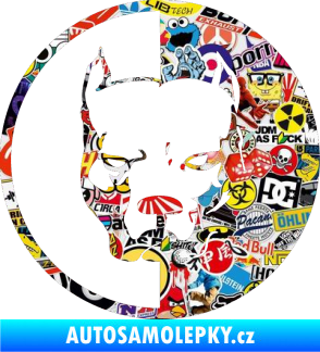 Samolepka Pitbull 001 kruh pravá Sticker bomb