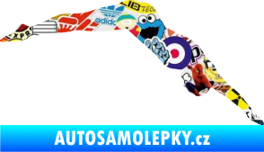 Samolepka Plavání 003  pravá skok do vody Sticker bomb