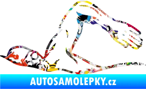 Samolepka Plavání levá 002  Sticker bomb