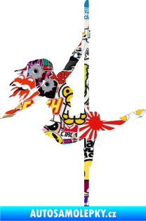 Samolepka Pole dance 001 pravá tanec na tyči Sticker bomb
