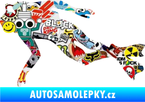 Samolepka Potápěč 002 levá Sticker bomb
