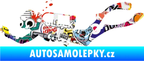 Samolepka Potápěč 011 levá Sticker bomb