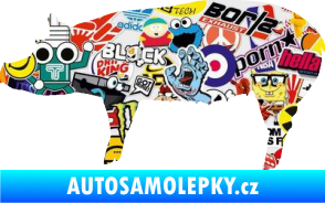 Samolepka Prase 002 levá Sticker bomb